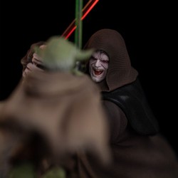 Star Wars statuette 1/10 Deluxe Art Scale Yoda vs Emperor Palpatine (CCXP Exclusive 2024) 31 cm