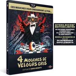 4 MOUCHES DE VELOURS GRIS -...