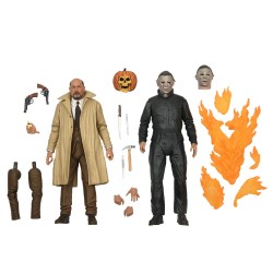 MICHAEL MYERS HALLOWEEN 2-PACK 2 FIGURINES - DR LOOMIS & MICHAEL MYERS - 18 CM-NECA